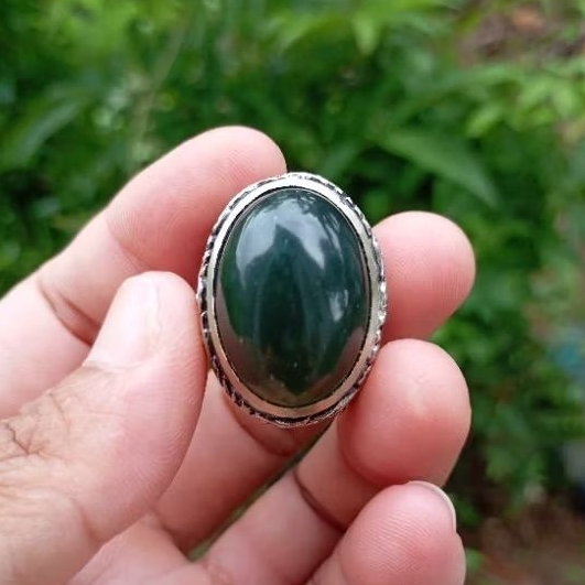 Natural cincin serpentine ijo botol