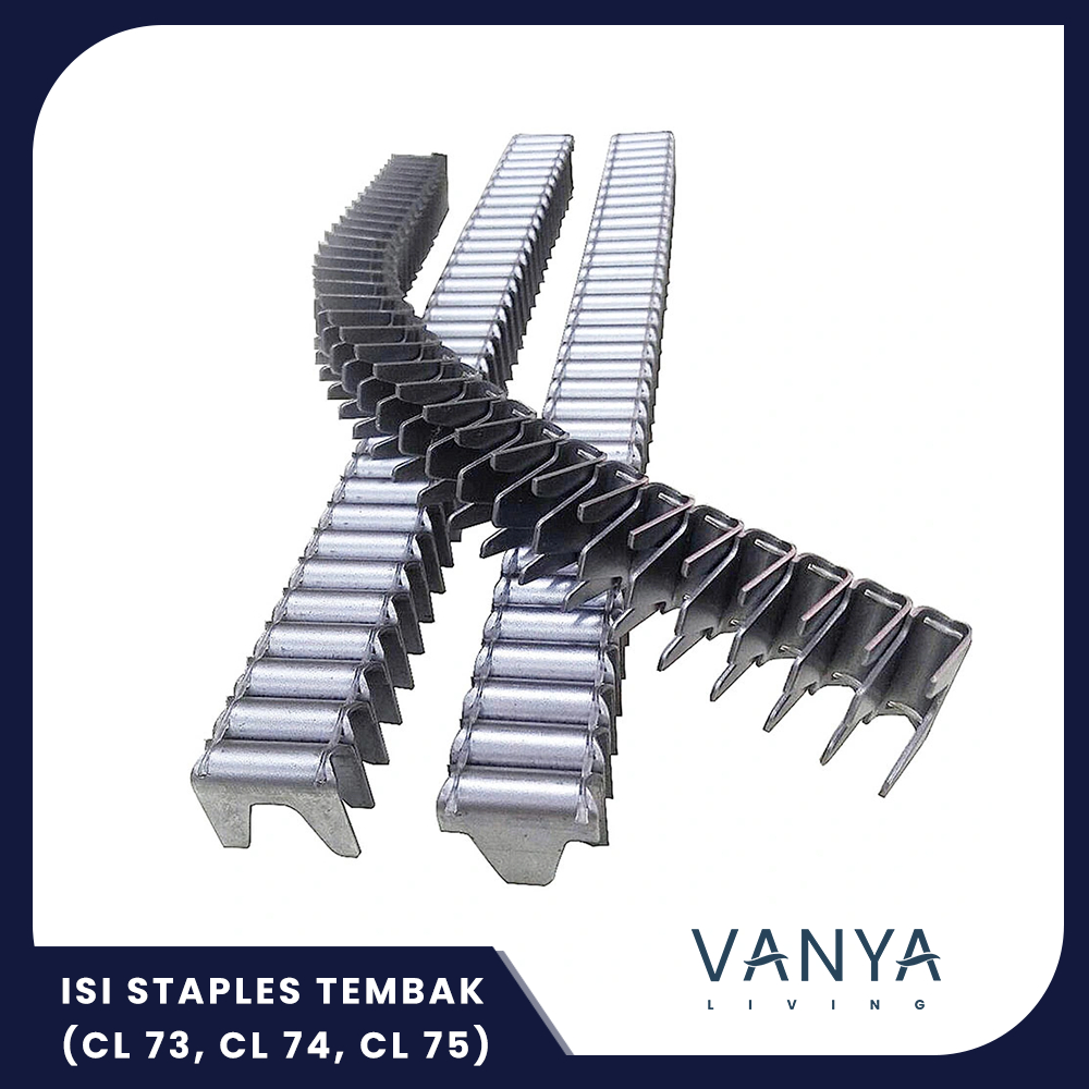 

ISI STAPLES TEMBAK/STAPLES MATRAS/STAPLES SPRING BED CL73, CL74, CL75 PERBATANG - BAHAN BAKU SOFA/AKSESORIS SOFA/FURNITURE/LEMARI/KURSI/DIVAN/SPRING BED/KASUR/TAS/SEPATU/SANDAL/JOK MOTOR/JOK MOBIL