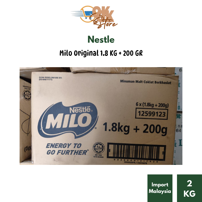 

Milo Activ-Go Original 1.8 KG + 200 GR = 2 KG x 6 (Expiry 31 December 2025)