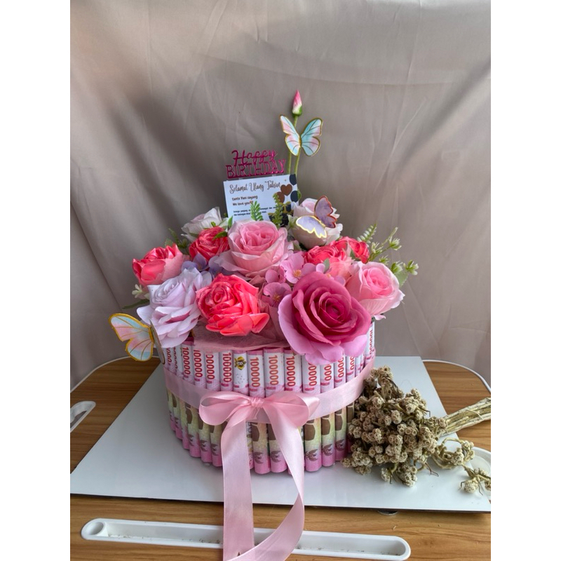 Money dummy cake, bebas rikues pecahan nominal bagian luar uang mainan tarik uang asli