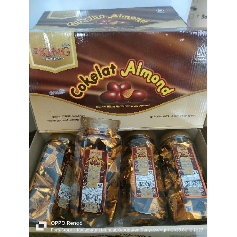 

King Coklat Almond 40pcs // Coklat isi Kacang Almond