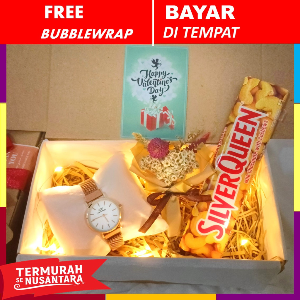 hampers coklat silverqueen love hadiah valentine gifts buat cewek gift box perempuan hadia hadiah va