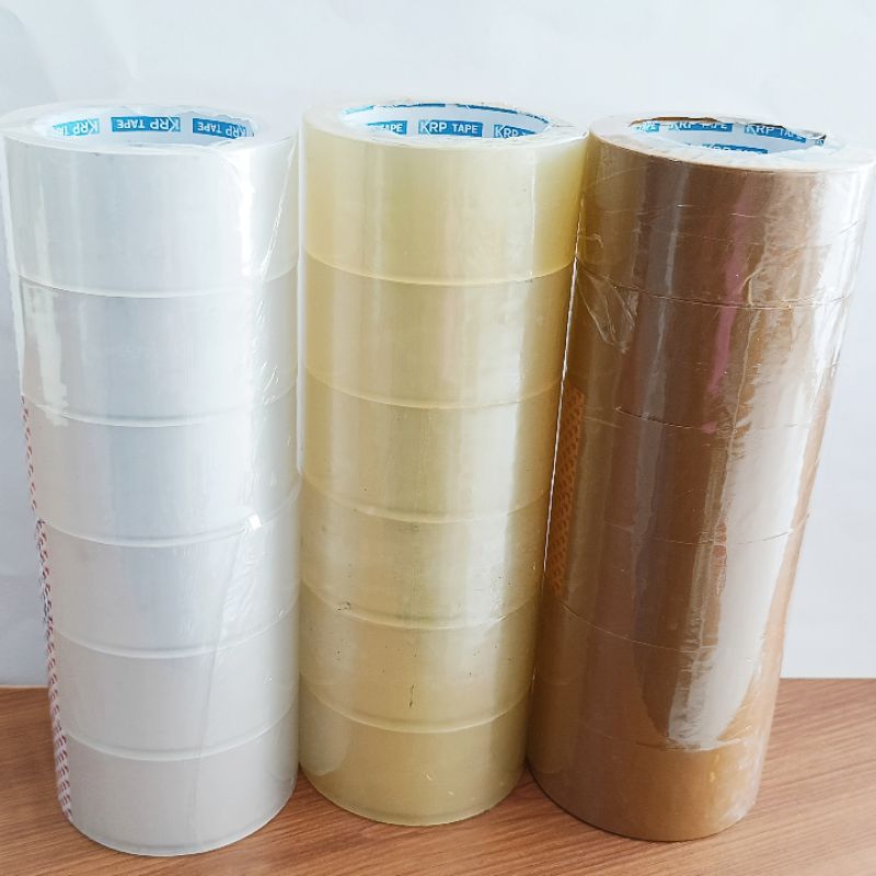 

Isolatip Isolasi Lakban Packing Bening Putih Coklat 46mm 100yard