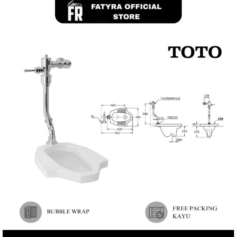 Closet jongkok Toto CE9 complet set