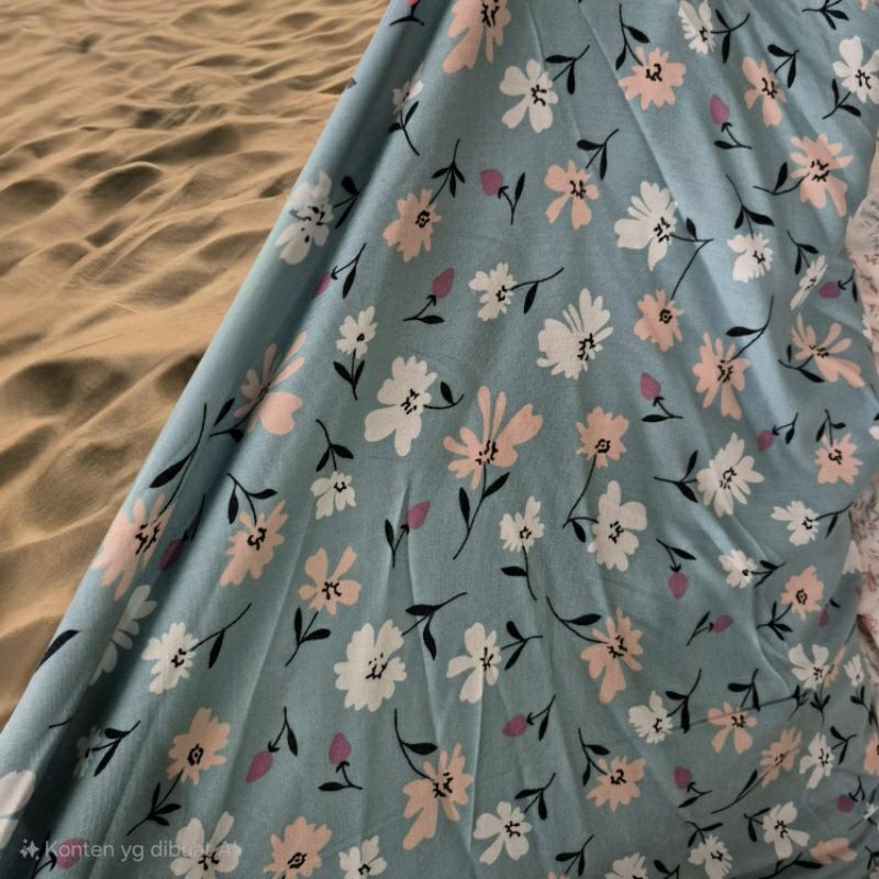 KAIN RAYON VISCOSE MOTIF BUNGA KECIL  - KAIN RAYON MOTIF BUNGA KECIL HARGA/0,5M