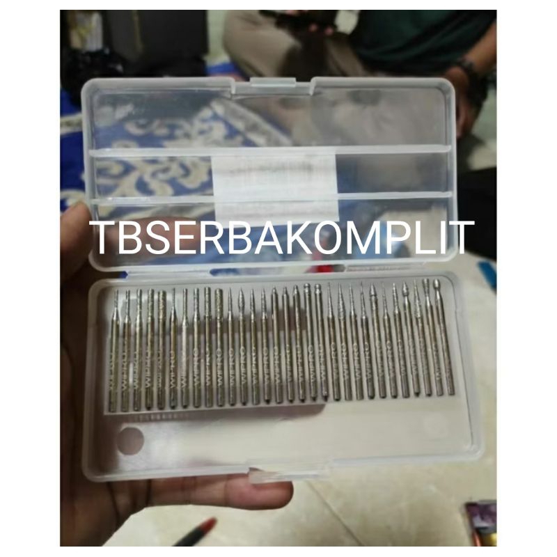 Mata Bor Intan Drill Diamond Mounted Point Set 30 Pcs Mata Tuner Bor Die Grinder Ukir Mini 3mm Matab