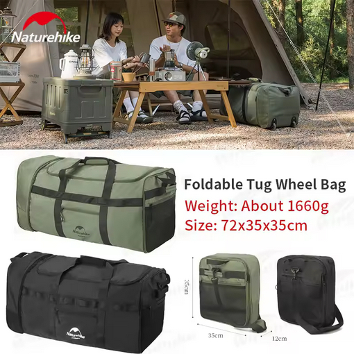 FOLDING TRAVEL BAG 88L NATUREHIKE NH21LX003 - KOPER LIPAT