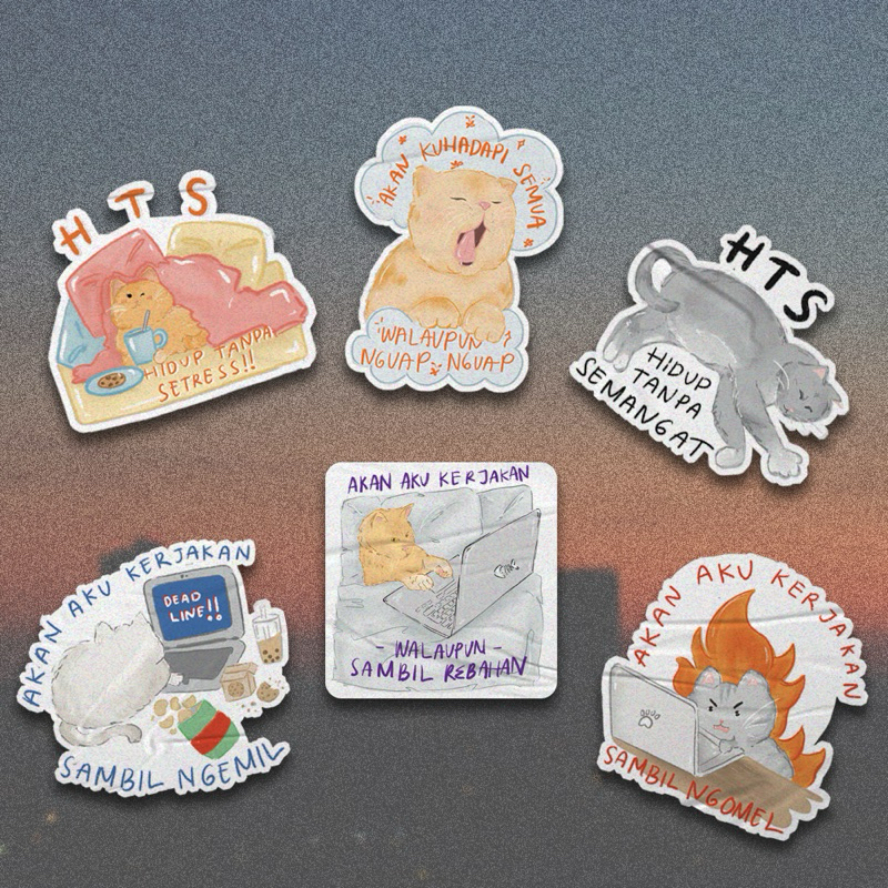 

DonutDoubt Meme Sticker Kucing Edition - Glitter Sticker - Cute Sticker - Stiker Dekorasi