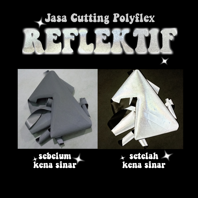 

Jasa Cutting Polyflex Reflektif Grey - Reflektif Rainbow