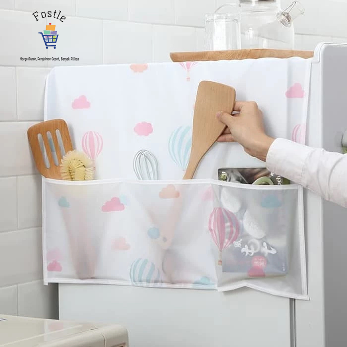 Taplak Kulkas Cover Kulkas Alas Kulkas Mesin Cuci Waterproof Aesthetic Anti Air Kain 2 Pintu 1 Pintu