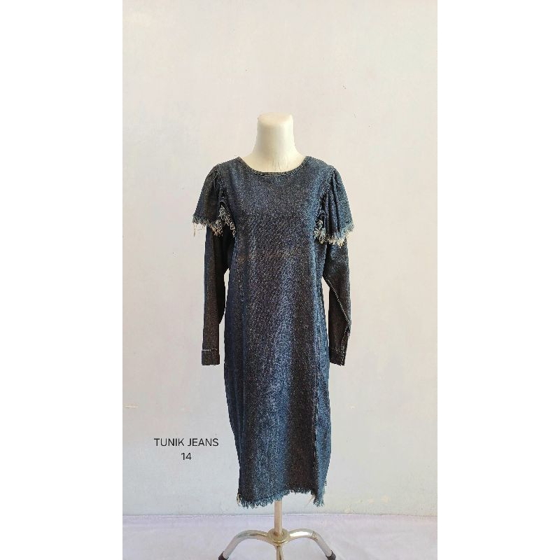 tunik wanita jeans/tunik jeans 14