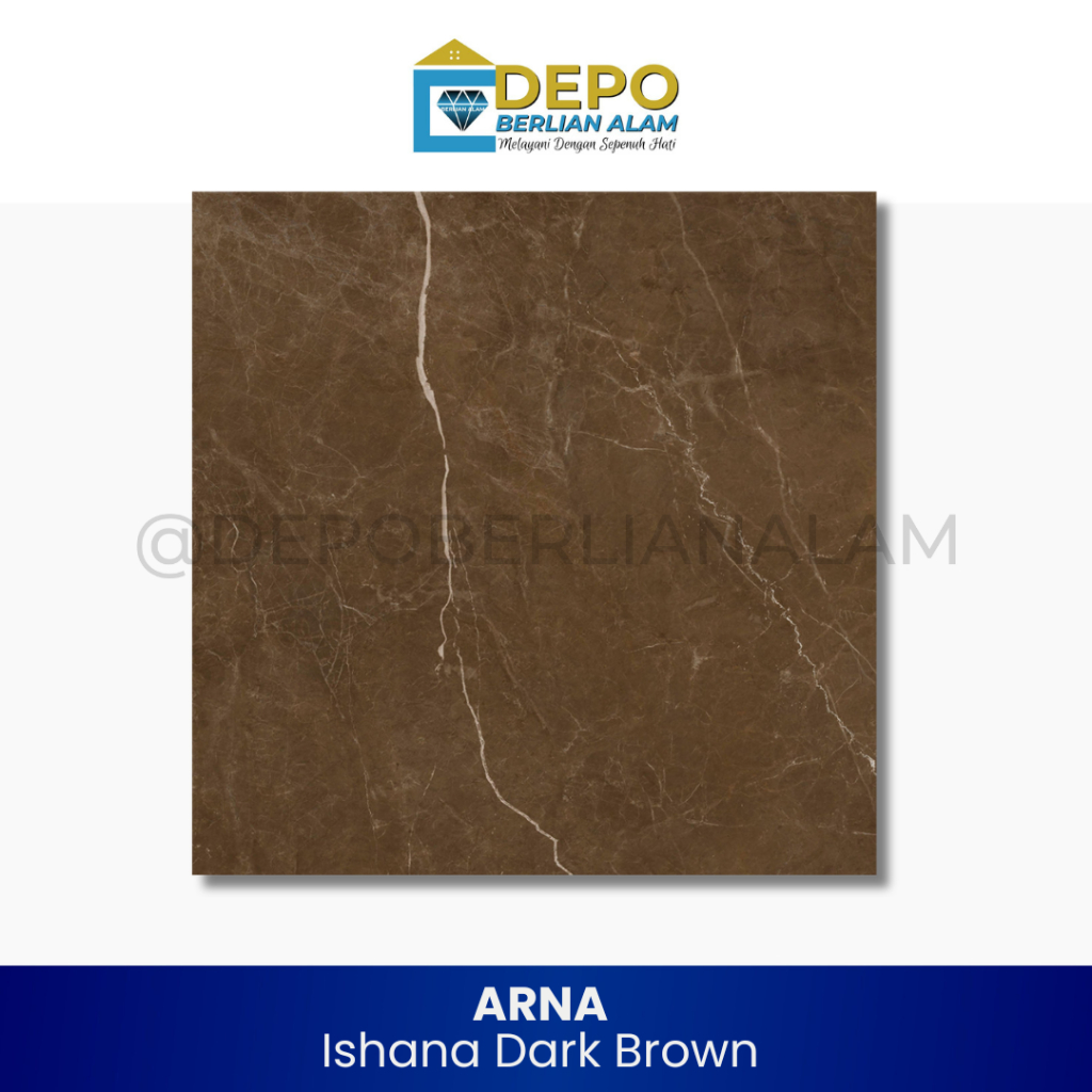 Granite Lantai 60x60 ISHANA DARK BROWN/GLOSSY/POLISHED/ARNA/SERIES