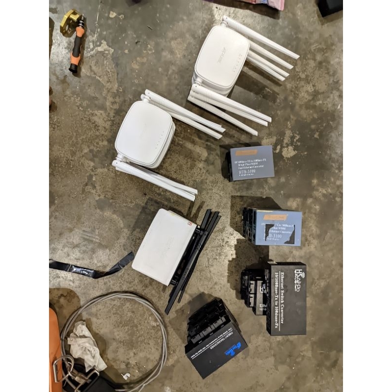 Router Tenda bekas migrasi + media converter