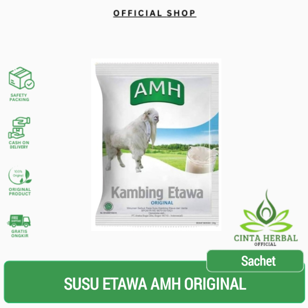 

Susu Kambing Etawa FULL CREAM AMH (sachet) Original netto : 24gr