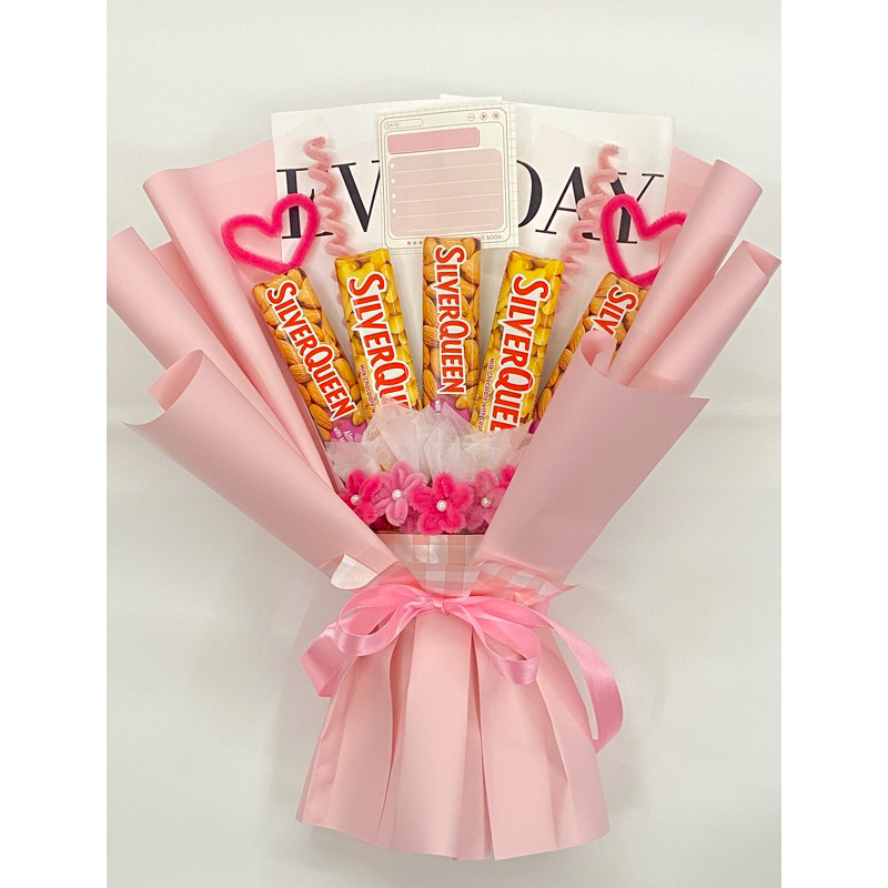 

buket pink silverqueen