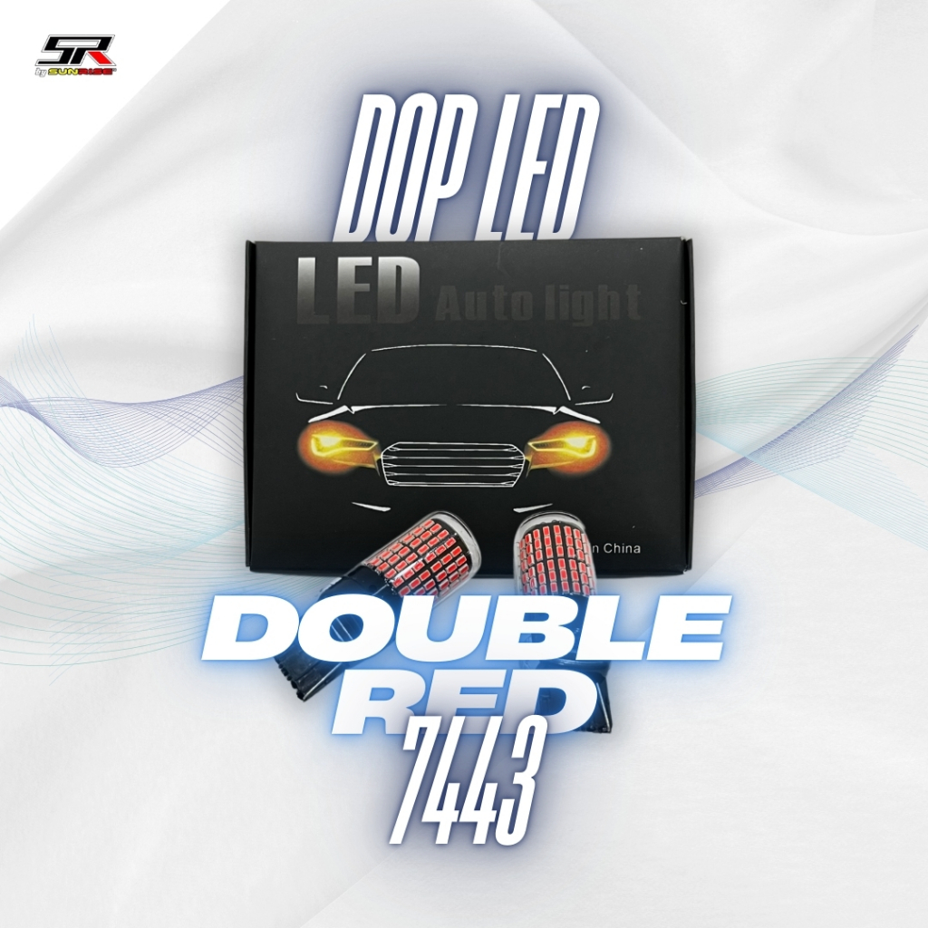 DOP LED DOUBLE RED 7443 Lampu LED T20 7443 SUPER BRIGT Lampu LED Dajjal 7443 Lamp LED REM Terang Lam