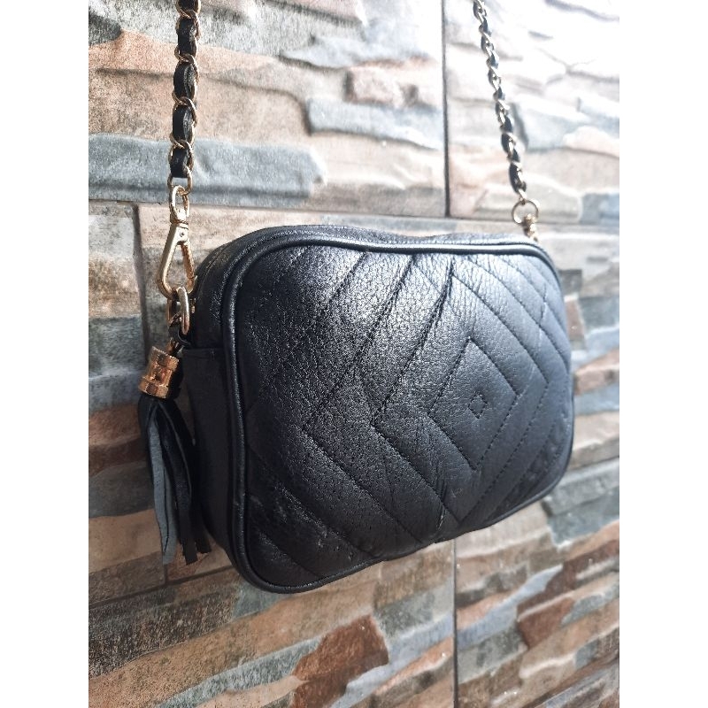 Slingbag Rantai Hitam WHEREVER YOU GO - TAS PRELOVED BRANDED ORIGINAL