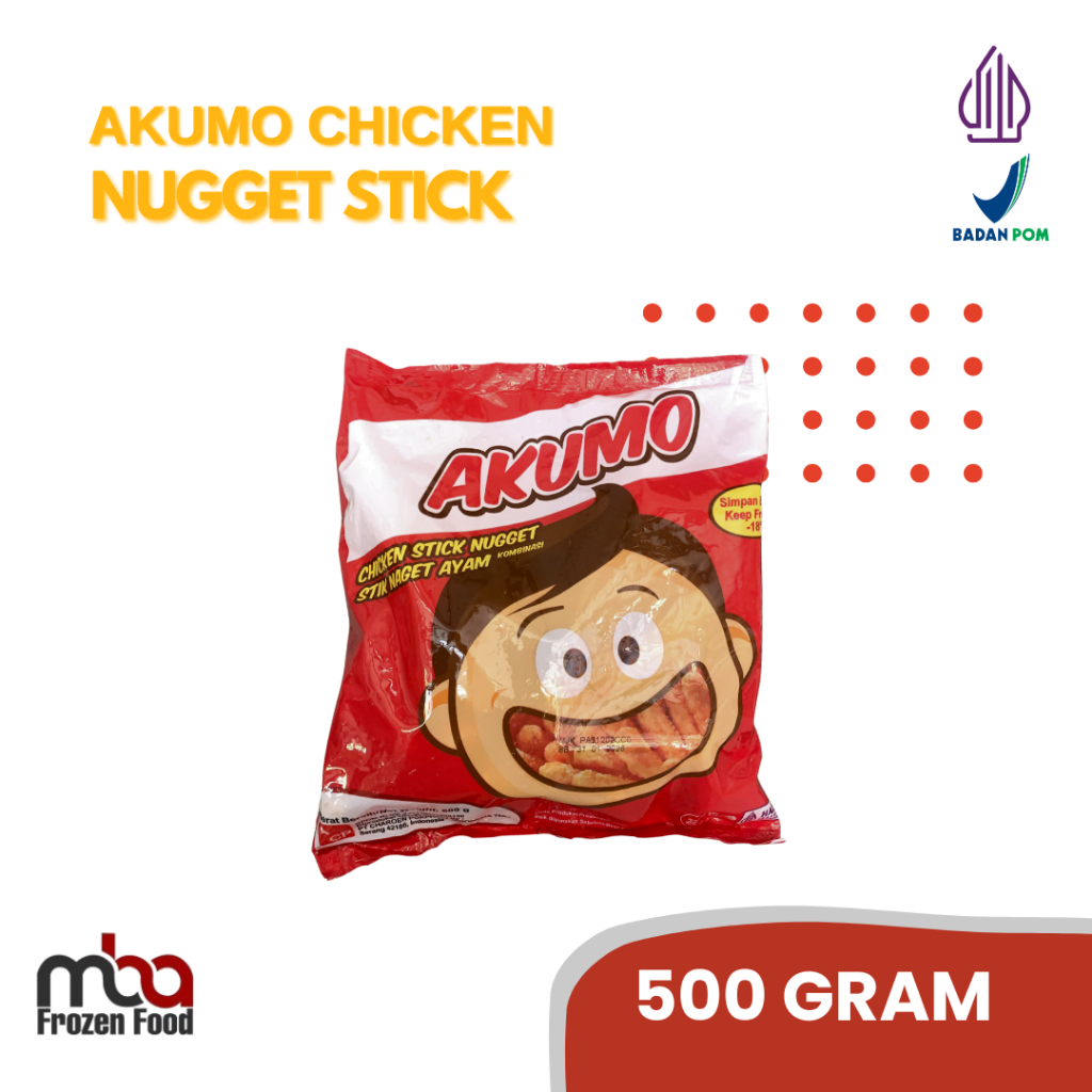 

Akumo Chicken Nugget Stick 500 Gram /Nugget /AyamTepung /Frozenfood /Nugget Ayam /Makanan Siap Saji /Makanan Beku /Ayam Goreng /Beku /Ayam Beku