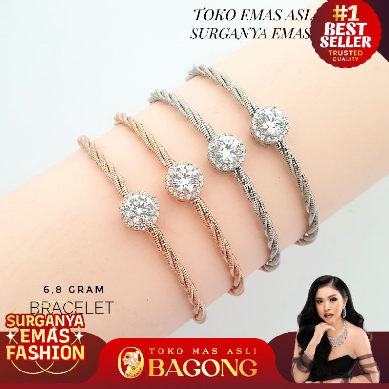 GELANG FASHION CHEALSEA VARIASI 17K/750-ASLI BAGONG GOLD BAGONG EMAS