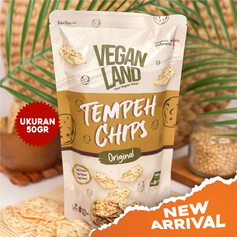 

Vegan Land Tempeh Chips Original I Keripik Tempeh - 50gr