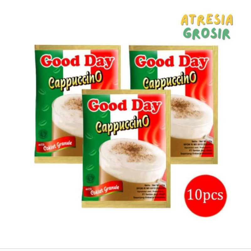 

KOPI GOOD DAY CAPPUCINO 1 RENCENG ISI 10 PCS (10 x 25g)