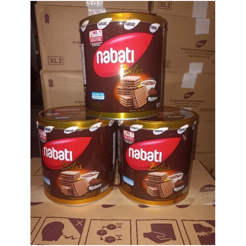 

Nabati Wafer kaleng rasa coklat nabati Bites 240gr Manis Toples Cemilan Kering Snack Cookies Camilan Choco Food