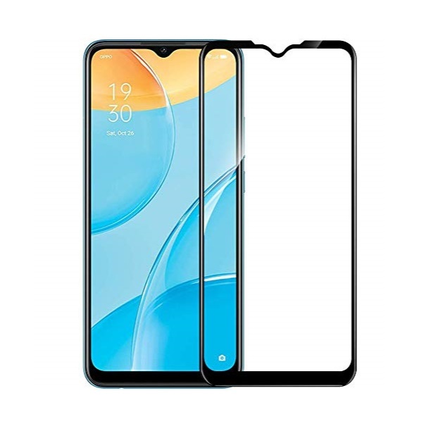 Tempered Glass OPPO A15S Full Cover Warna 6D / 9D /11D -  List Hitam