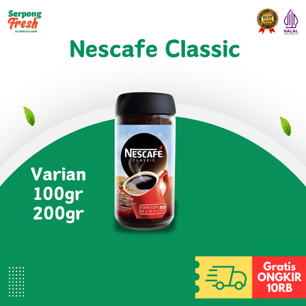 

Nescafe Classic botol 200 gr Kopi Instant