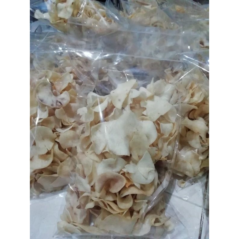 

KRIPIK SINGKONG PUTIH RENYAH GURIH TANPA MINYAK 200gr