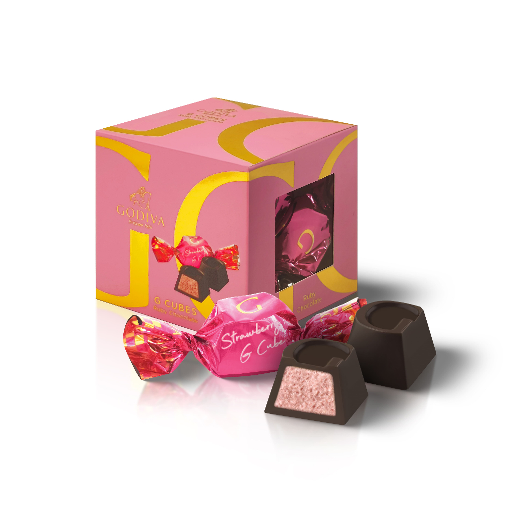 

Godiva New Ruby Chocolate G Cubes 5pcs