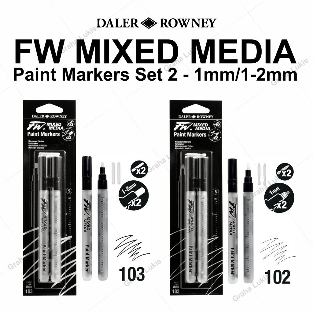 

Daler Rowney FW Mixed Media Paint Markers