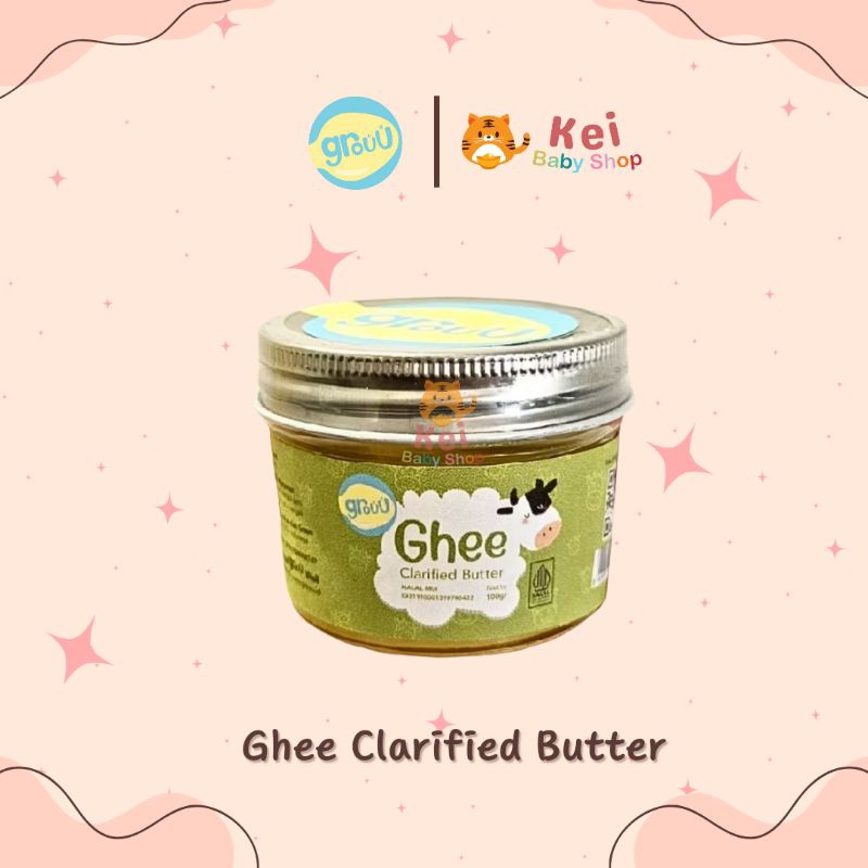 

Grouu Ghee Clarified Butter Rendah Laktosa 100g / Ghee Mentega MPASI