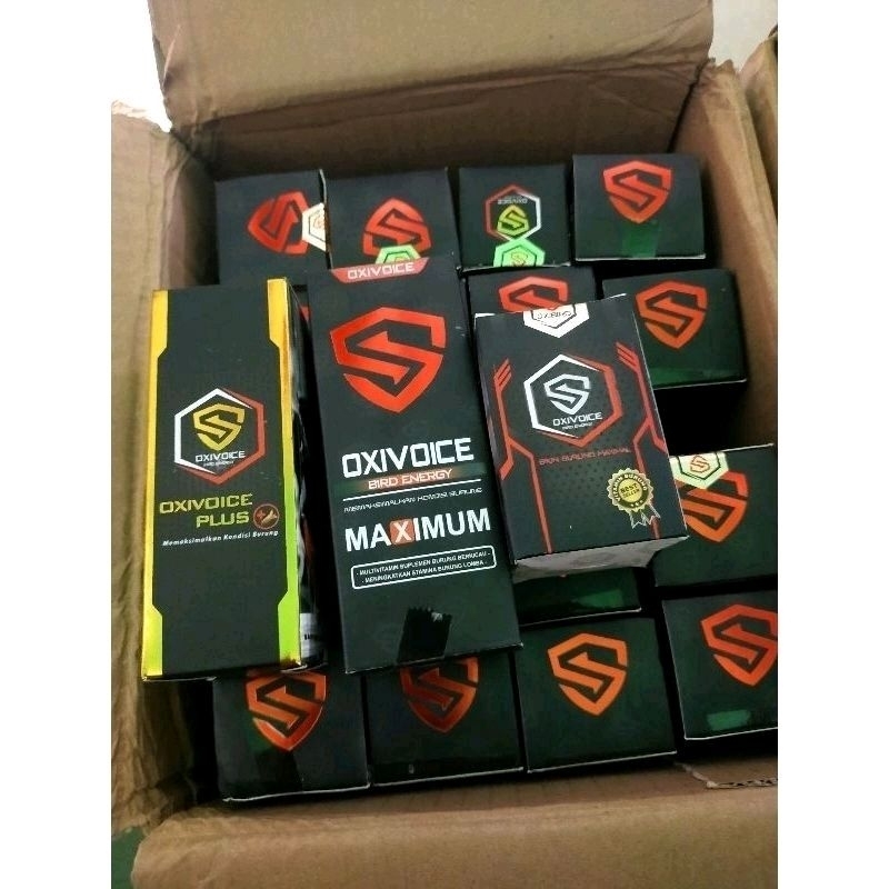 sepaket isi 3 vitamin burung oxivoice lengkap original oxivoice energy oxivoice plus oxivoice maximu