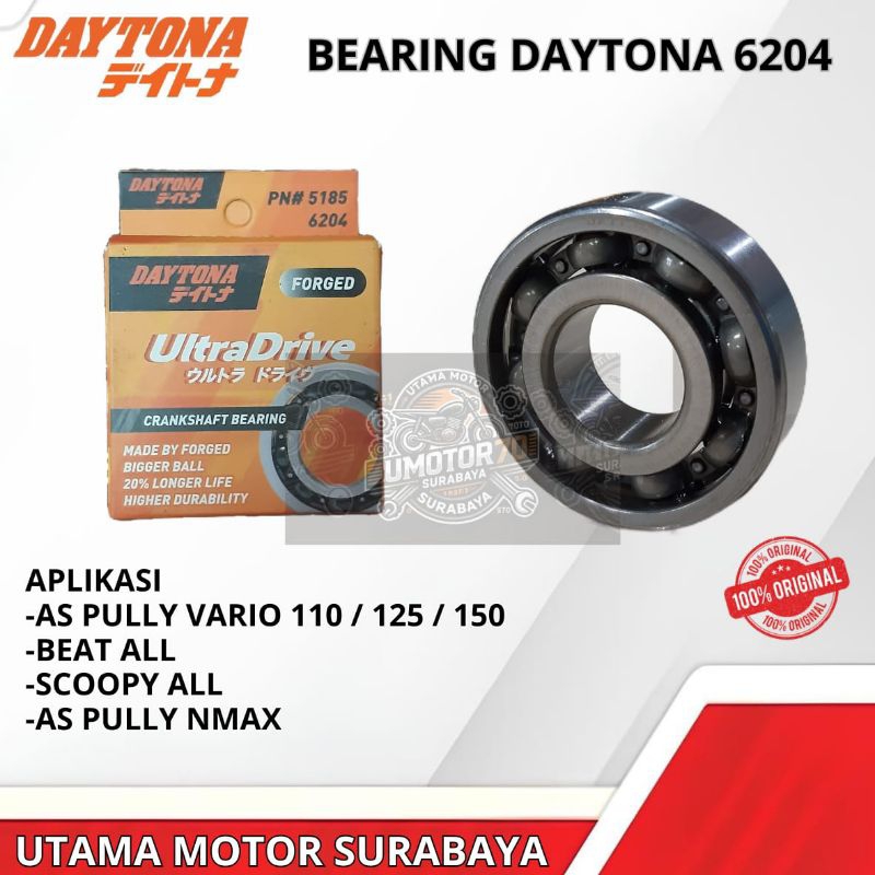 BEARING FORGED DAYTONA 6204 C3 HIGH SPEED DU 5185