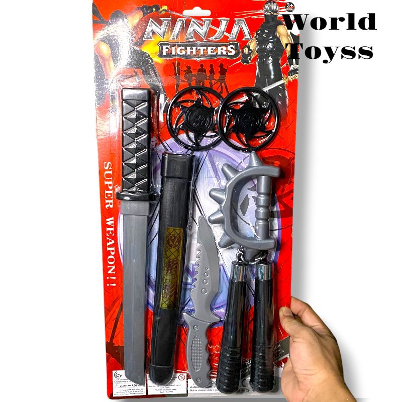 Ninja Fighters Super Weapon Set Mainan Ninja Kunai Senjata Ninja Lengkap Toys