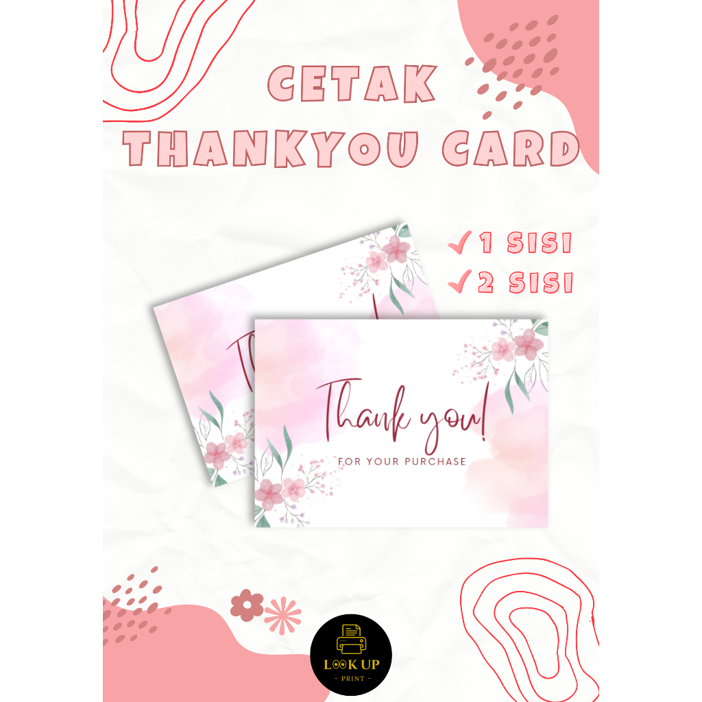 

Cetak Thankyou Card Custom / Custom Thankyou Card / Cetak Kartu Ucapan Terima Kasih