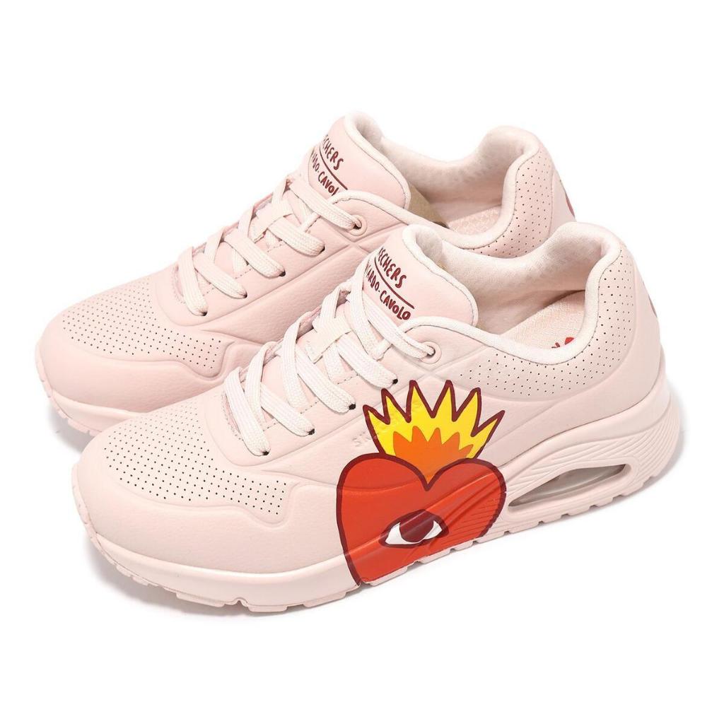 Ready size 36 (DISKON 70-80%) 100% ORIGINAL SPORT STATION BNIB Sepatu SKECHERS UNO FLAMING HEART
