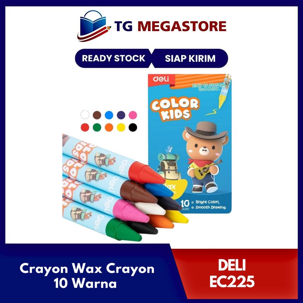 

Crayon Warna Deli Wax 10 Warna EC225-10