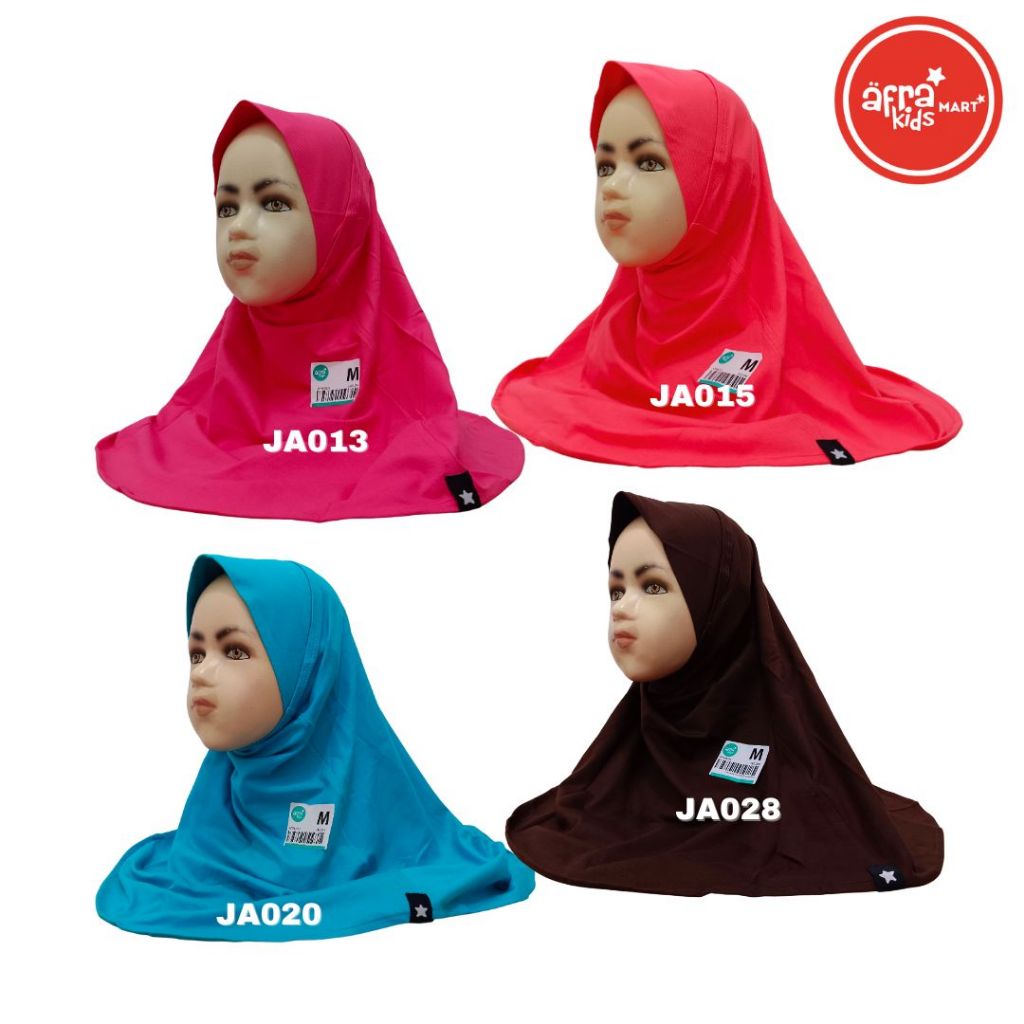 Jilbab Afrakids Ukuran M - Hijab Anak Instan Afra Kids