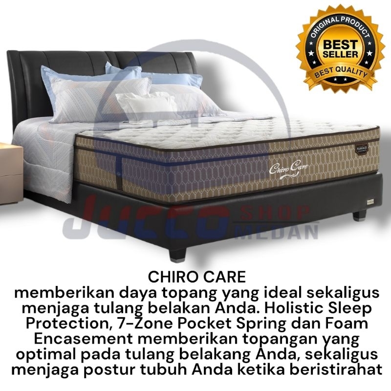[ JUCCO ] Springbed FLORENCE CHIRO CARE 180X200 - Matras Orthopedic Back Bone Murah - Spring Bed Ful