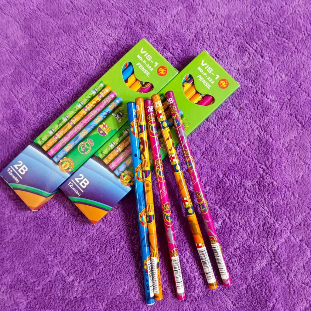 

(1 PACK = 12PCS) Pensil 2B Vis-1 Motif BOLA (kualitas super)
