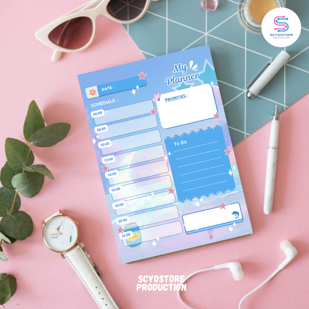 

Blue Skies Notebook Aesthetic A6 Buku Diary Catatan Scrapbook Mini Notes 30 Lembar