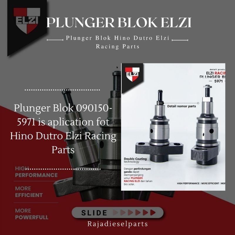 (Eksklusif 12MM) Plunger Blok Hino Dutro Hino Lohan Canter Plunger blok 090150-5971 Elzi Racing Part