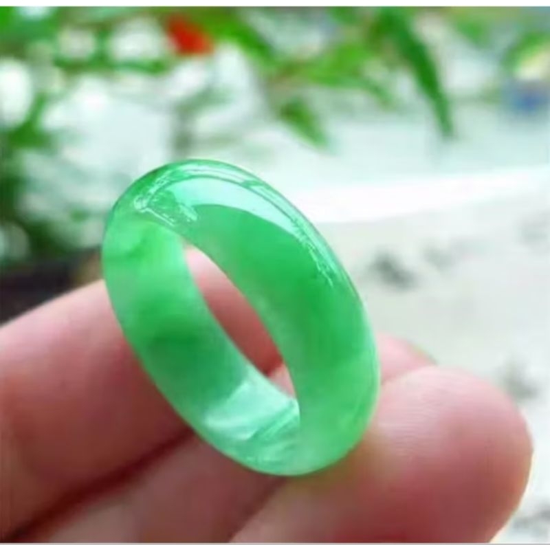 cincin batu giok asli untuk pria dan wanita