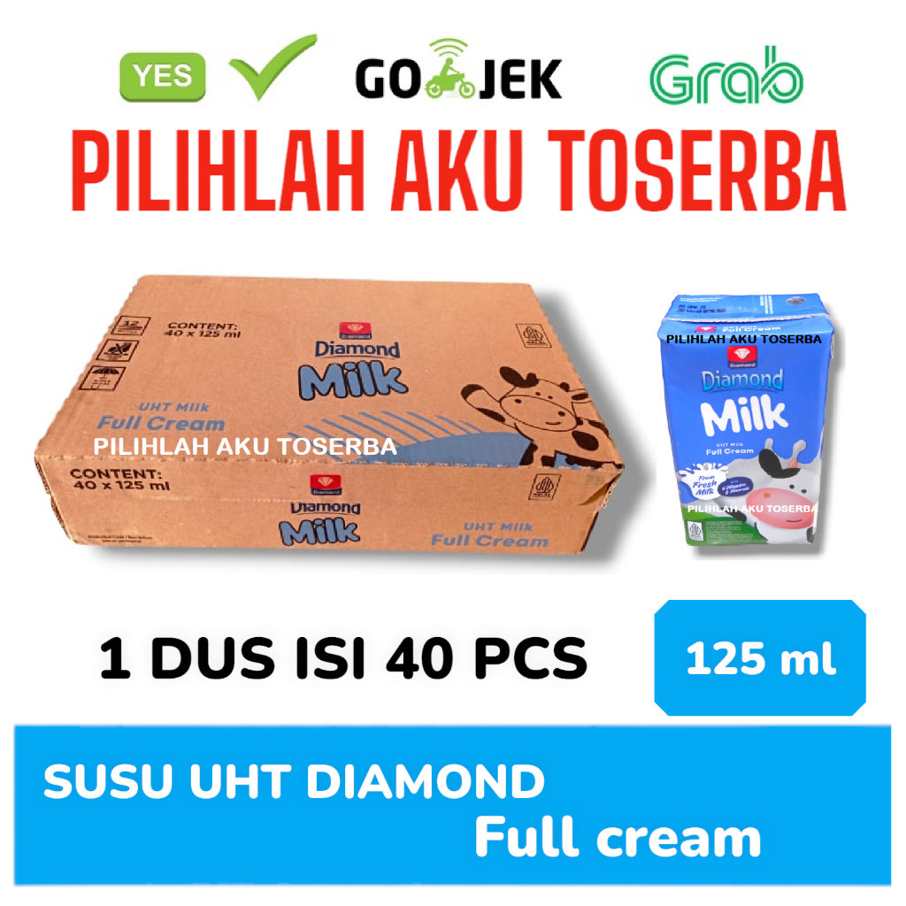 

Susu DIAMOND UHT Full Cream MINI 125 ml - (HARGA 1 DUS ISI 40 pcs)