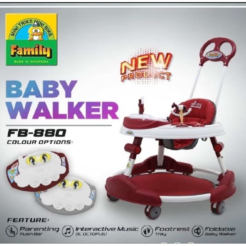 Baby walker family FB 880 warna MERAH (Second/bekas)