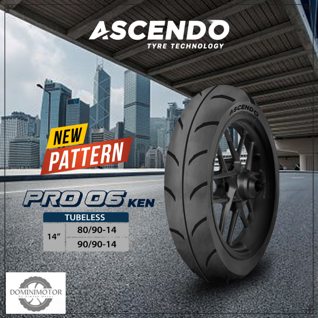 Ban Ring 14 Ban Tubeles Ring 14 Ascendo Pro 06 80/90-14 90/90-14 Ban Tubeless Ring 14 Ban Motor Ring