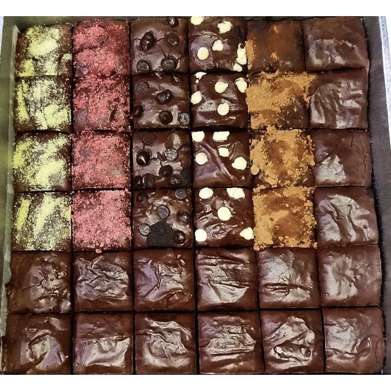 

Fudgy Brownies Bites 20 x 20 - Kue Brownies Fudgy