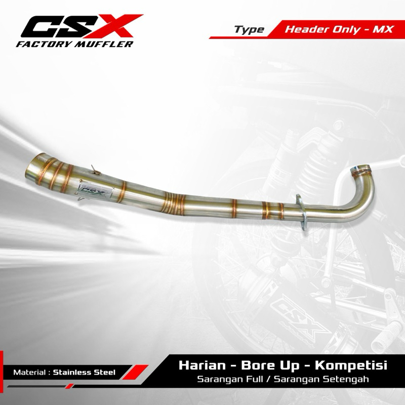 Leher Knalpot CSX - PNP HEAD MX, HEAD LEO, HEAD MG Underbone - by CSX FACTORY MUFFLER