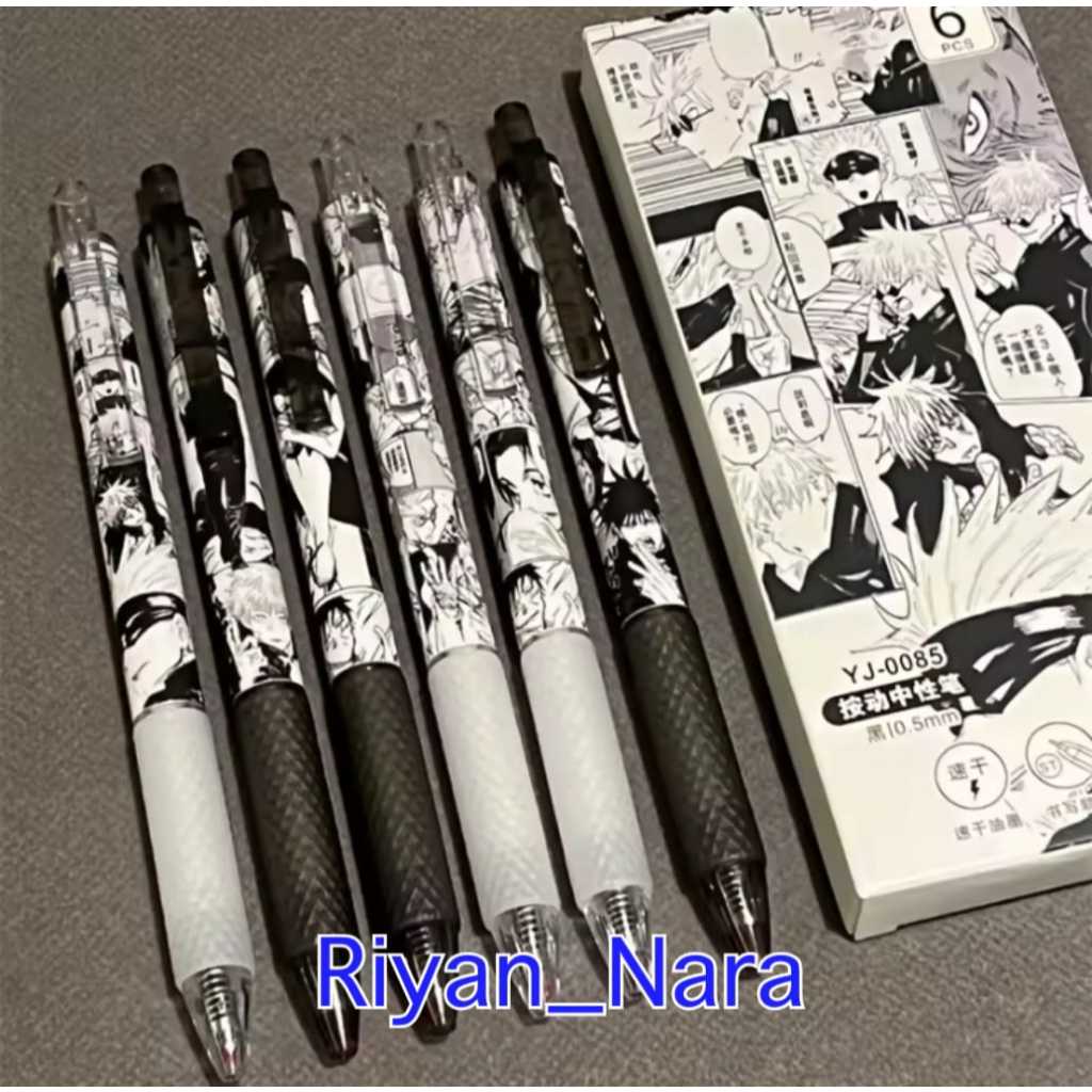 

Pulpen Karakter Anime Jujutsu Kaisen Itadori Sukuna Gojo Riyan Nara